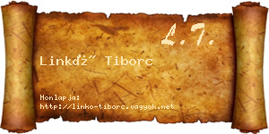 Linkó Tiborc névjegykártya